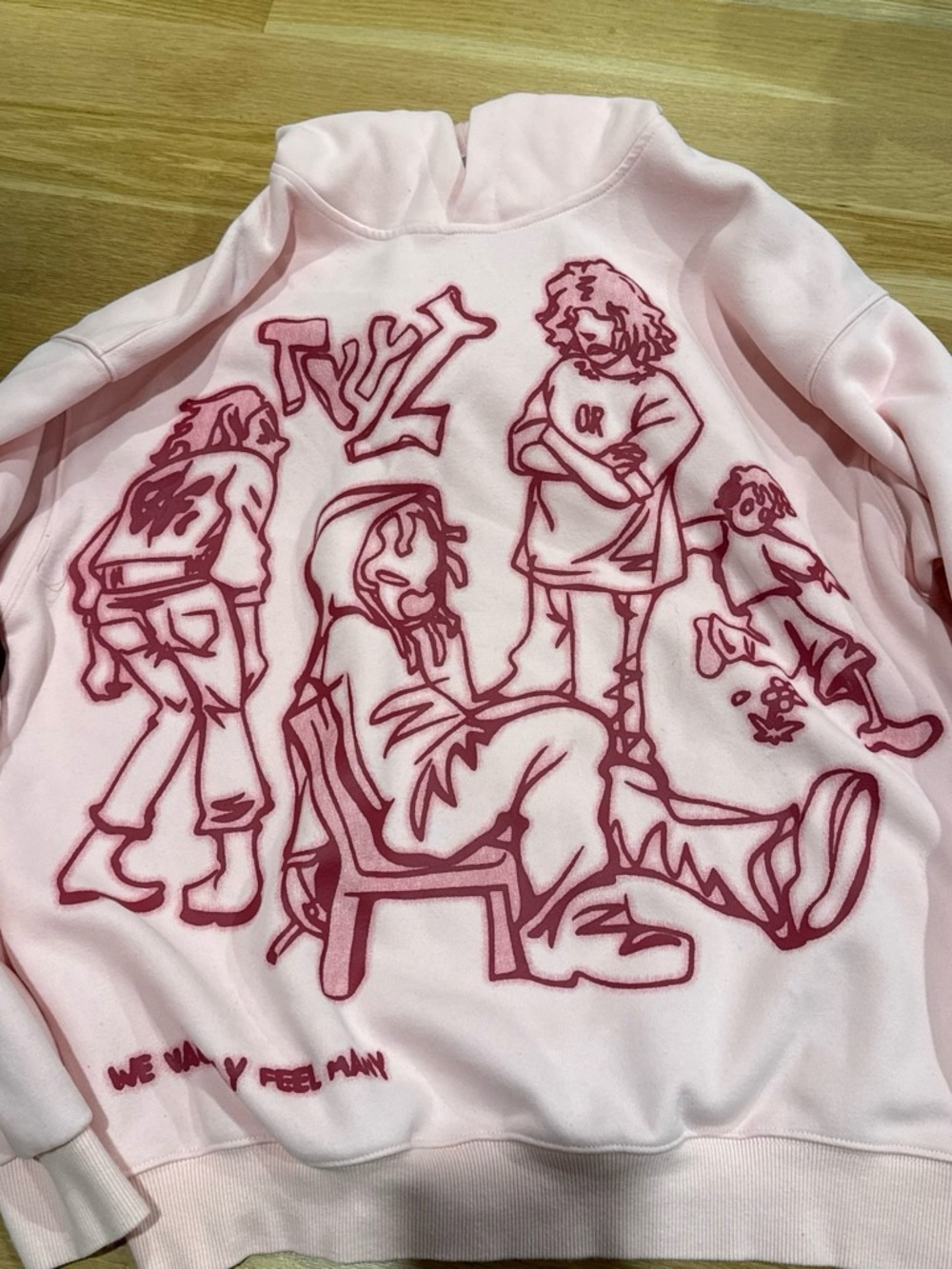 Aelfric Eden Pink Hoodie with Black Graphic Patch